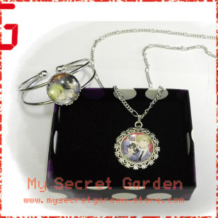 Ouran High School Host Club 桜蘭高校ホスト部 Anime Cabochon Necklace and Bracelet Set
